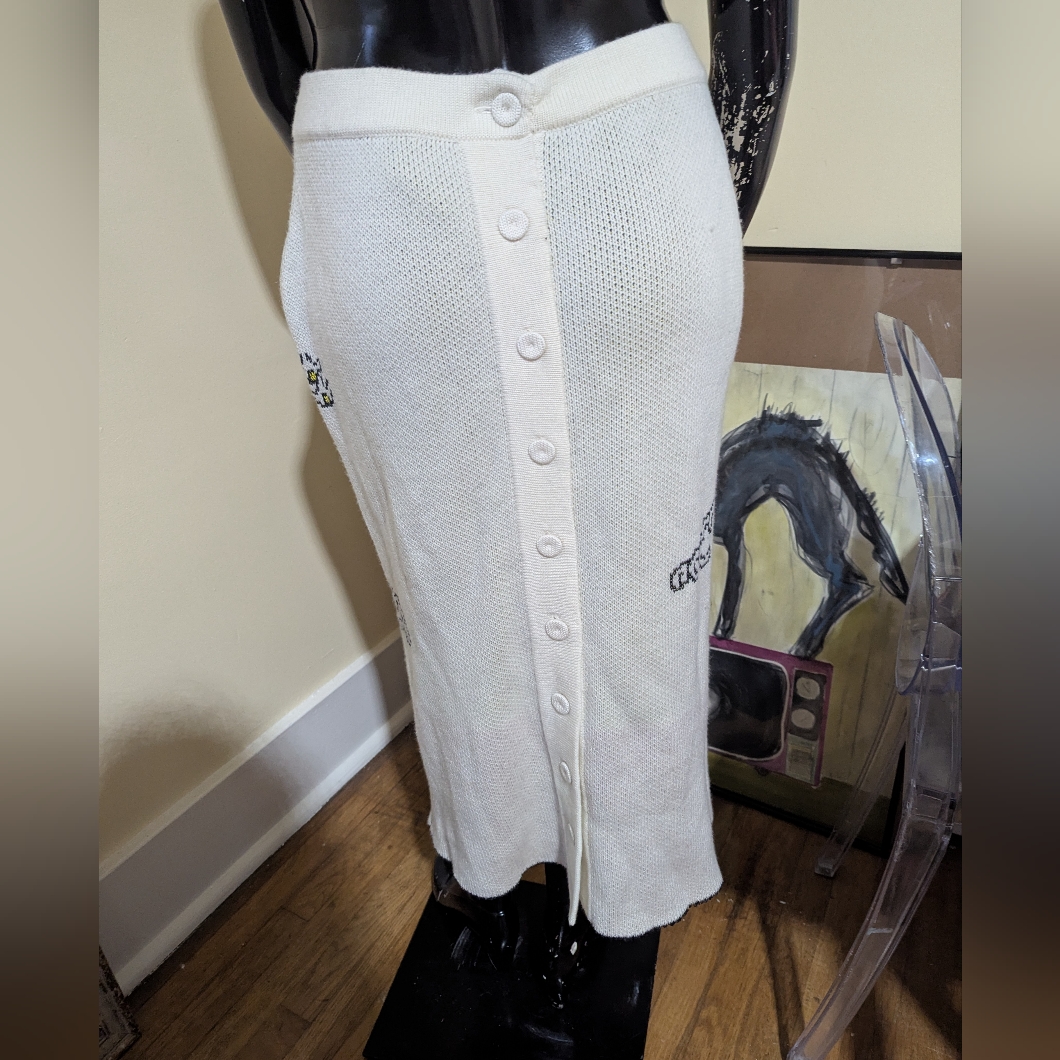 Yanyan Knits 'Laza' Skirt In Ivory — image 6 of 8